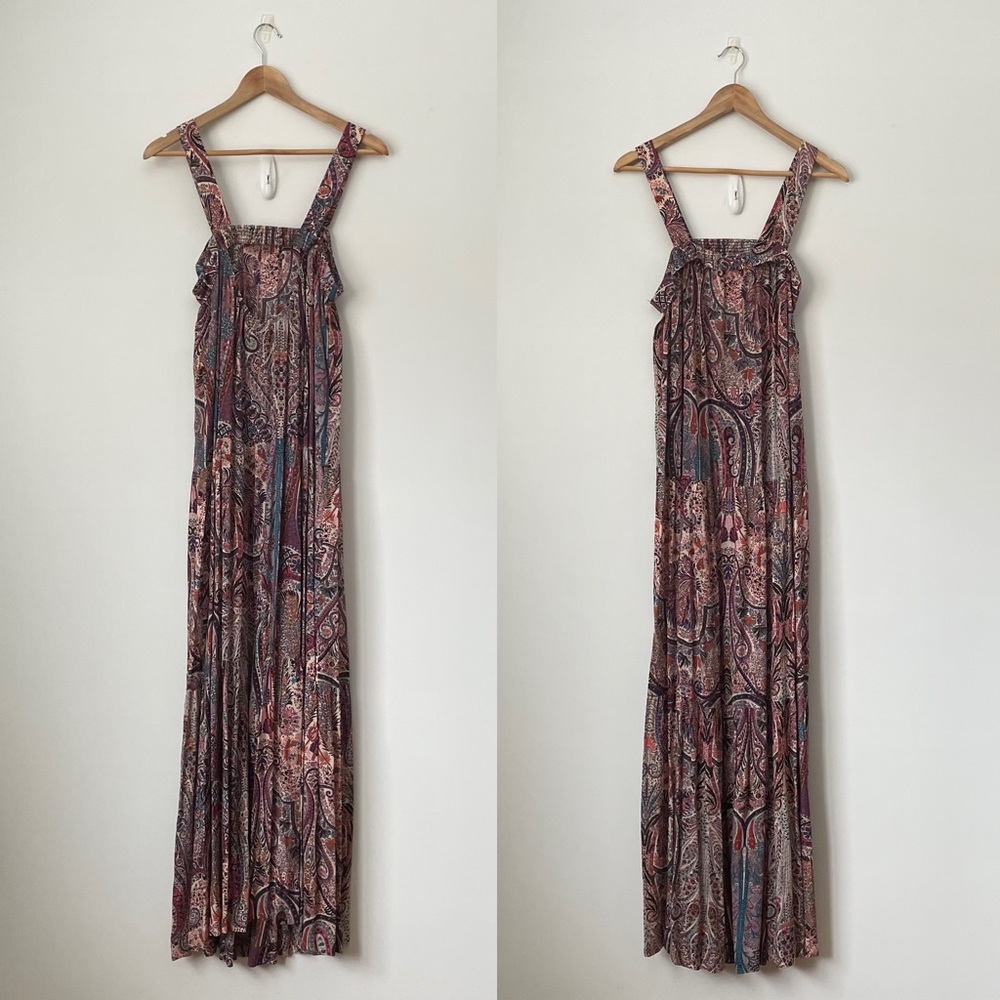 Ba&sh Parisian Bohemian Multi-coloured Open Back Maxi Dress, Size 6 - Picture 9 of 16